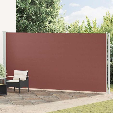 vidaXL Toldo lateral retráctil de jardín marrón 200x614 cm (1/5)