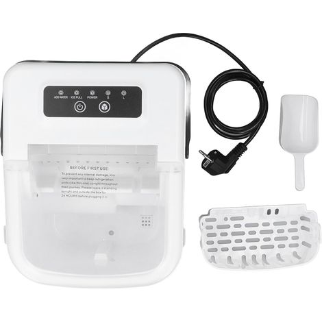 Tragbarer Eiswürfelbereiter mit Griff, produziert 9 Eiswürfel in 6 Minuten, 11,8 kg in 24 Stunden und hat einen 2,3-Liter-Wassertank für Zuhause, Restaurants, Cafés und Wohnungen (EU-Stecker 220 V) (1/5)