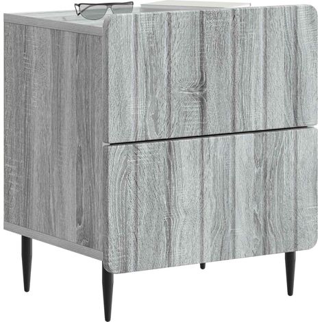 Maison Exclusive - Nachttisch Graues Sonoma 43 x 34,5 x 49,5 cm H