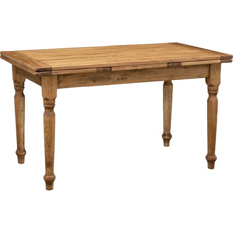 Solid wood table 140x80 cm Dining room and kitchen table Extendable table Rectangular coffee table Artisan Made in Italy (1/5)