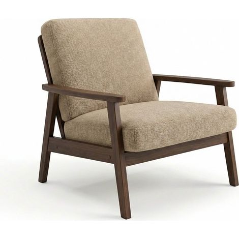 Poltrona Sedia Relax Imbottita Salotto Soggiorno 73x78x83 Cm Corda