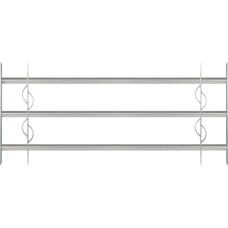 Alberts 563639 Inferriata per finestre Secorino Style, estendibile per finestre esterne, griglia antieffrazione, zincata blu, 450 x 1000-1500 mm (1/5)