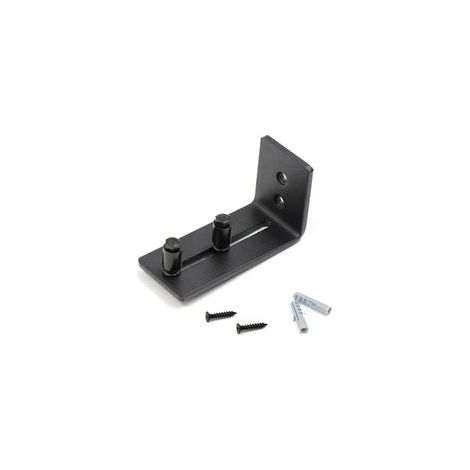 Guide de roulement noir pour porte coulissante, avec 2 roulettes – (1/5)