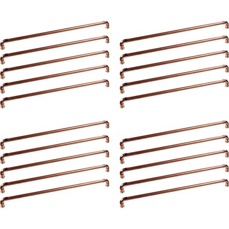 Lot de 20 Poignées de meuble cuivre "Industriel" - Entraxe 492 mm - Ø14 mm - Arcanaute (1/2)