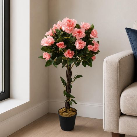 Artificial Pink Rose Tree Wedding Twisted Vine Detail 90cm (3ft) - Premium Quality (1/4)
