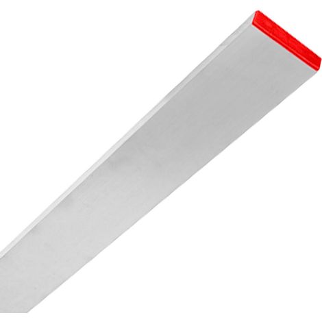 Regla aluminio rectangular para alisar mortero 80x20 mm. longitud 200 cm.