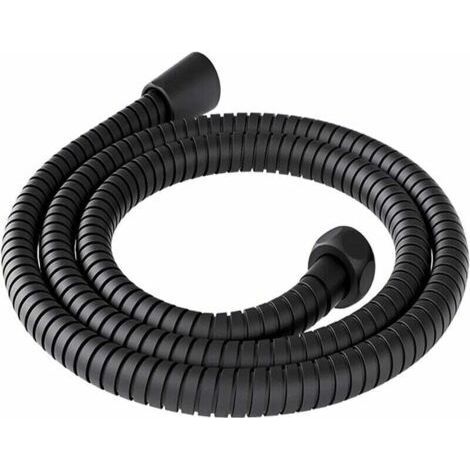 Shower hose 200 cm universal stainless steel anti-twist anti-corrosion shower hose 2 m flexible shower shower hose flexible for shower universal shower cable black (1/5)