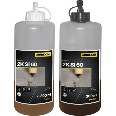 MUREXIN Gießharz 2K SI 60 600ml 2K-Harz Gießharz Schnellspachtel Klebemasse, rasch härtend, geruchsarm, universell einsetzbar (1/4)