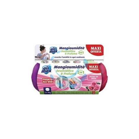 AIRMAX BI-PACK MINI KIT ASSORBIUMIDITA' DEO USA E GETTA - gr.40 ciascuno