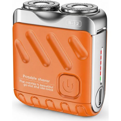 Rasoir électrique homme R12 compact design valise recharge USB C étanche Bricolage (1/4)