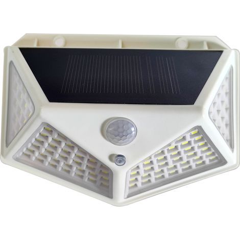 Sysled – Projecteur solaire LED blanc 1000 lumens – Détecteur de mouvement – Angle de diffusion 270° – Résistance IP65 pour extérieur