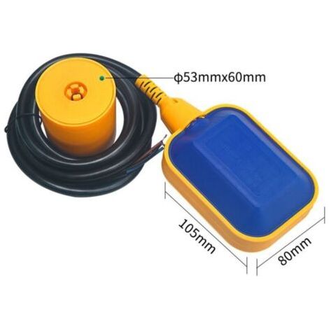 Interrupteur à flotteur avec câble de 2 m, interrupteur à flotteur 220V 4A contrôle automatiquement le régulateur de niveau d'eau de la pompe du réservoir d'eau (1/4)