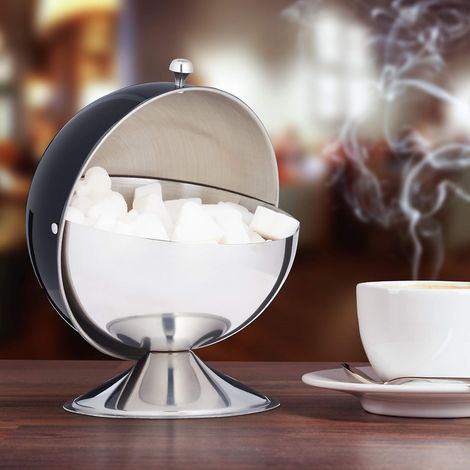 Sucrier JeiibrZui en céramique avec cuillère - 350 ml - 1 pièce - Blanc - Porcelaine robuste pour la cuisine et le coin café