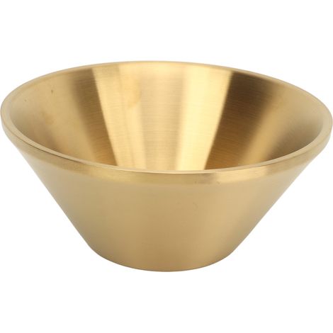 Saladier en acier inoxydable doré à double paroi, élégant et décoratif, idéal pour mélanger, cuisiner et préparer des plats, 18 cm. (1/5)