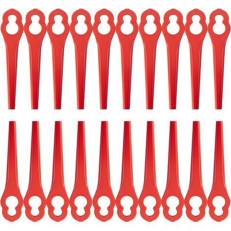 Packung mit 100 Ersatzklingen, kompatibel mit Einhell Akku-Rasentrimmern BG-CT 18 Li, RG-CT 18/1 Li, GE-CT 18 Li, GC-CT 18/24 Li, Kunststoffklingen, kompatibel mit Einhell Akku-Rasentrimmern (1/5)