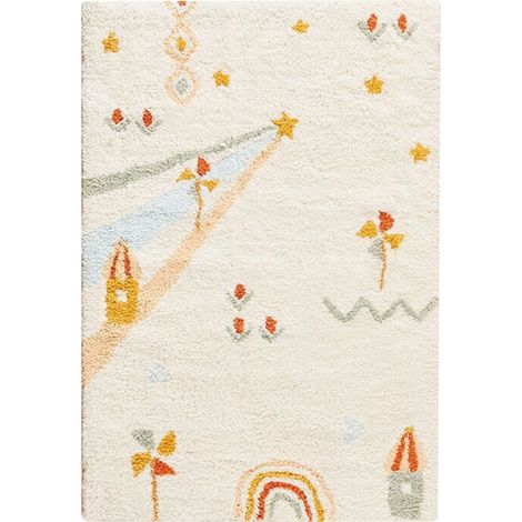 Tapis de chevet imitation cachemire 40x60 cm, moelleux pour chambre et salon (1/3)
