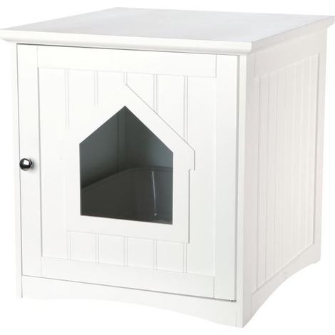 TRIXIE Meuble de toilette pour chat - Blanc - 49 x 51 x 51 cm (1/5)