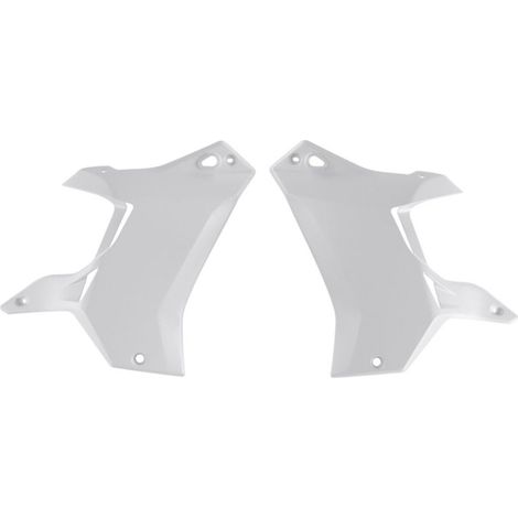 Protections de radiateur RACETECH (RTECH) (gauche/droite) T7 REVOLUTION YAMAHA TENERE 700 '19-'24 Couleur blanche (1/2)
