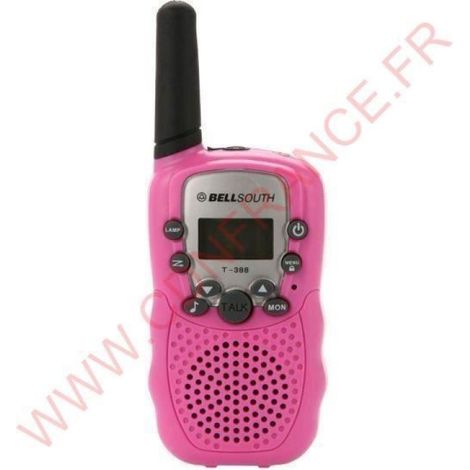 2 x Talkie-walkie, 22 canaux, Écran LCD, Portée 3 à 5 km, Rose, Loisir et Travail (1/4)