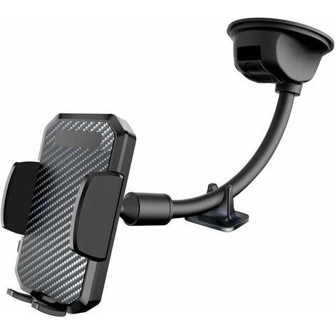 Support Téléphone Voiture Ventouse,Porte Smartphone Pare Brise Tableau de Bord AVCE Long Bras Col de Cygne pour Samsung (1/5)