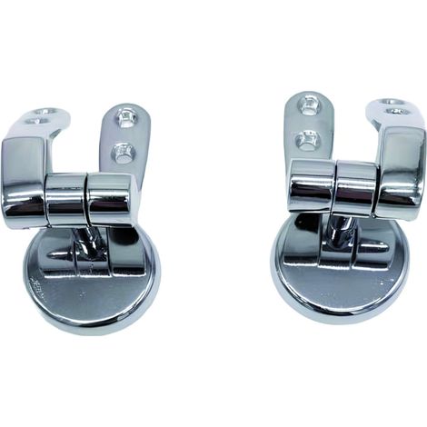 Utilia CERNIERA IN OTTONE CROMATO PER SEDILE WC IN LEGNO cod. 22295 PZ. 2
