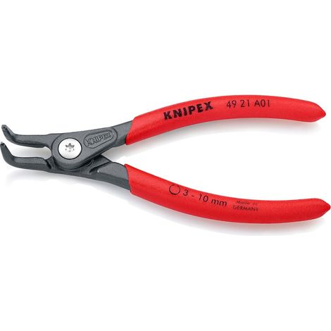 Pince de précision pour circlips pour circlips extérieurs d'arbre grise atramentisée, gainées en plastique antidérapant 130 mm 49 21 A01 SB (1/5)