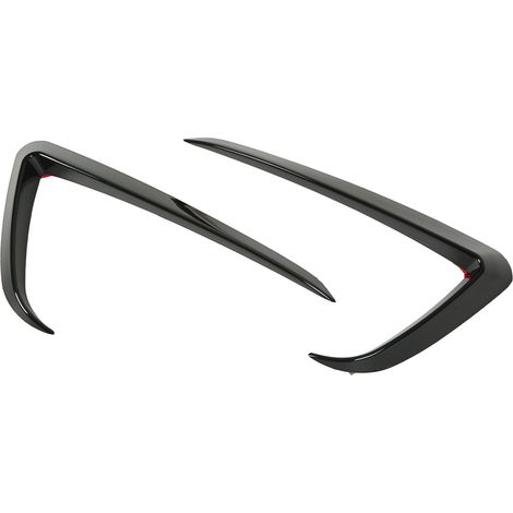 Lot de baguettes de pare-brise avant, habillage de rechange pour pare-chocs avant Tesla Model Y 2020-2022, noir luisant (1/5)