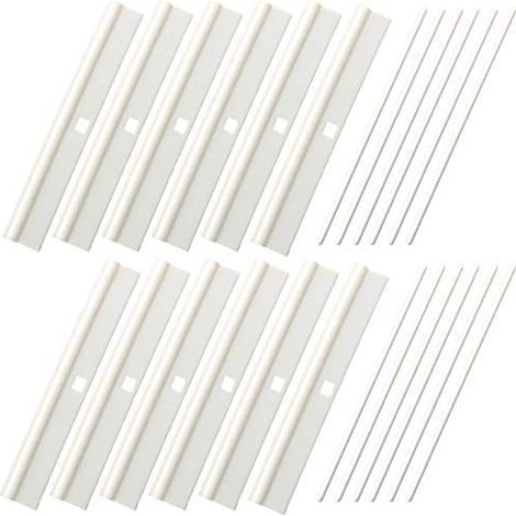 Panneaux de suspension de rideaux sans couture de 127 mm, crochets pour stores vénitiens verticaux, panneaux de remplacement et de réparation, accessoires de réparation de rideaux (10 pièces) (1/5)