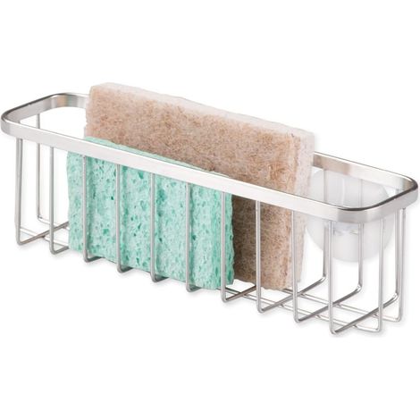 1 Support à Éponge, Acier Inoxydable, Ventouses Puissantes, Séchage Rapide, Pour Évier De Cuisine