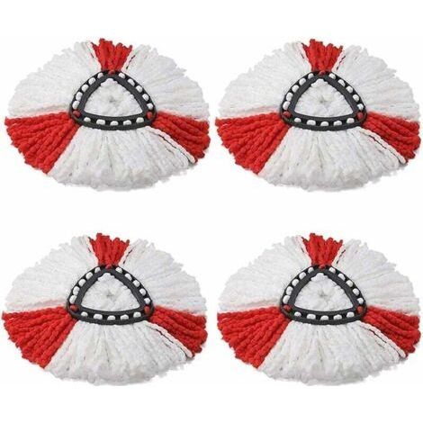 PA Aiperq lot de 4 têtes de rechange Clean Twist Disc Mop, Tête de Balai Serpillère 2 en 1 en Microfibre Serpillère pour Vileda Turbo Facile à essorer et à Nettoyer (1/5)