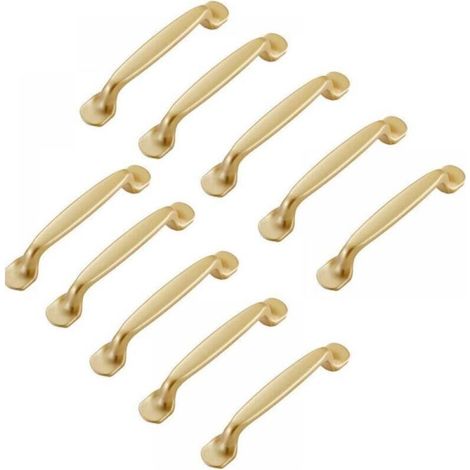 10pcs Gold Cabinet Handle 96mm-Furniture Handle Kitchen Cabinet Door Handles Cupboard (1/5)