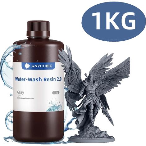 Wasserwaschharz, niedrige Viskosität, benutzerfreundliche Reinigung, Grau 1kg (1/2)