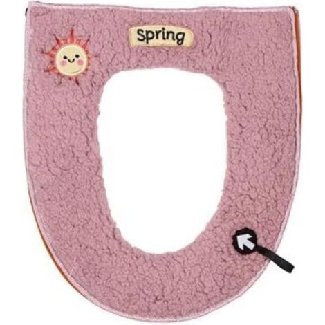 Lot de 2 coussins universels doux et chauds pour siège de toilette avec boucle de suspension (1/4)