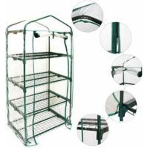 Housse étui à Serre de Jardin 4 Niveaux 155x69x49cm Plante Durable Couverture Protection Anti Insect-TREETALK (1/4)