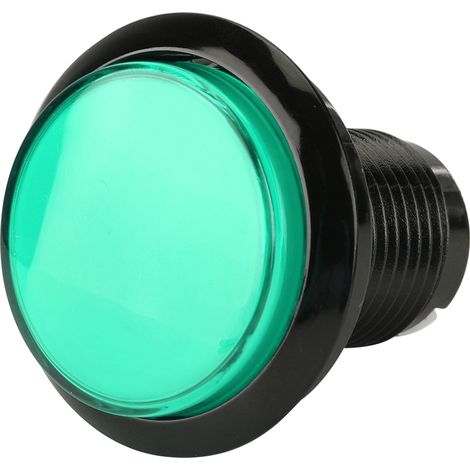 Bouton lumineux rond à LED pour borne d'arcade (pièce détachée à monter soi-même) (vert)