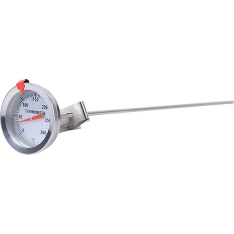 Thermomètre alimentaire en acier inoxydable, 30 cm de long, adapté au brassage amateur, aux carafes à vin et aux sondes de cuisson.-AquaForge (1/5)