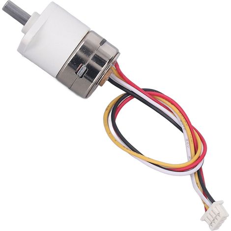 Micro moteur pas à pas sans balais, haute Torsion, boîte de vitesses électrique à vitesse lente, DC 12V, 2 phases, 4 fils, engrenage métallique (1/5)