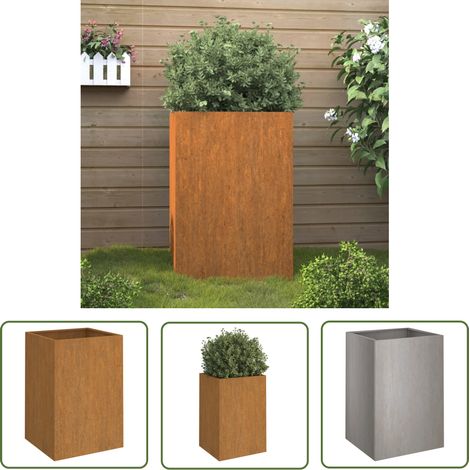 The Living Store Jardinière 42x38x75 cm acier corten - Jardinier - Pot De Fleurs - Plante - Extérieur - Balcon (1/6)