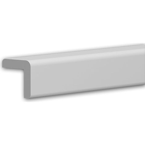 Kantenschutz-Profil Profhome 650238 Stuckleiste Zierleiste Modernes Design weiß 2 m