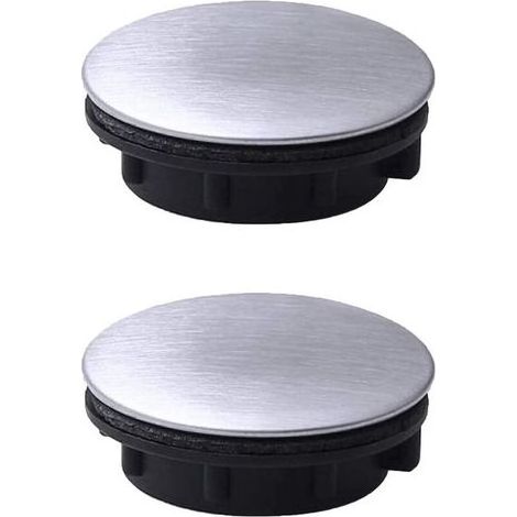 pair 2pcs évier Ruban Trou Couvercle en Acier Inoxydable Robinet Trou Couvercle évier Trou Plaque Bouchon Bouchon obturateur pour Salle de Bain Cuisine (Trou d'installation pour 1.2-1.6in/31-40mm)… (1/5)