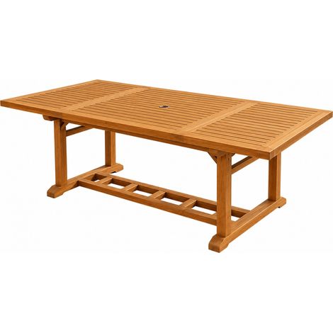 Tavolo in teak rettangolare estensibile 170 cm (1/5)