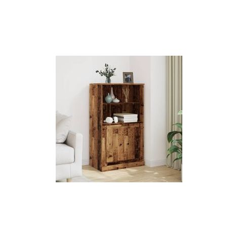 Buffet haut vieux bois 60x35,5x103,5 bois d'ingénierie (1/5)