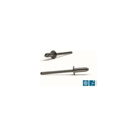 REMACHE ALUMINIO/INOX LACADO NEGRO 4.8X12 (100U) - BRALO