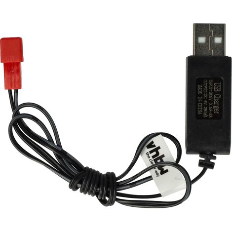 vhbw Charger compatible with JST Plug for RC Batteries with JST Connector, RC Model Construction Battery Packs - 60 cm 6 V (1/4)