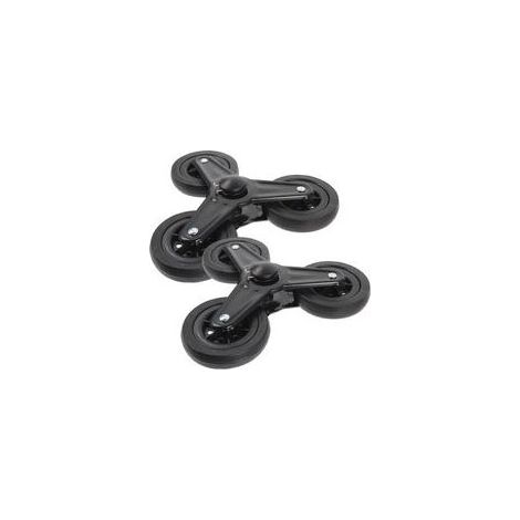 Roues Triangulaires - Diametre 12 Cm - Charge Max 45 Kg Par Roue - Pour Chariot Supermarche Chariot Bagages Chariot Magasin - Paquet De 2 (1/5)