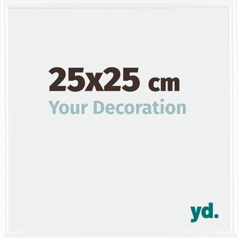 yd. - Cadre photo 25x25 - Blanc Brillant - Plastique - Bordeaux