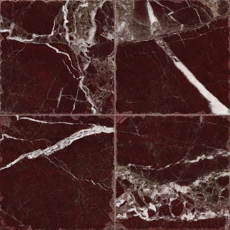 Carrelage Vintage effet Marbre Rouge 22,3x22,3x0,9 cm Palazzo - Sol et mur intérieur (vendu par carton de 0,65 m²) - RO'MA CARRELAGE (1/4)