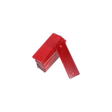 12-teiliges Set roter, wetterfester, selbstklebender LKW-Reflektoren für Anhänger und Fahrzeuge, hochintensive Sicherheitsaufkleber, einfache, werkzeuglose Anbringung, ABS-Material, 15-Crezuo