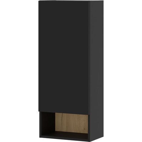 Armoire suspendue ADI 40 au-dessus de la machine à laver, noire (1/3)