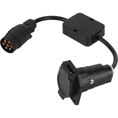 Europäischer 7-poliger auf amerikanischer 7-poliger Anhängerbeleuchtungskabel-Konverteradapter, Umrüststecker, Verkabelungssatz, anhängerkompatibel. (1/5)